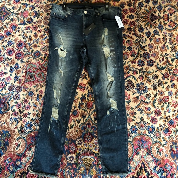 Pacsun Confor stretch shredded jeans NWT 36x32 - Picture 8 of 10